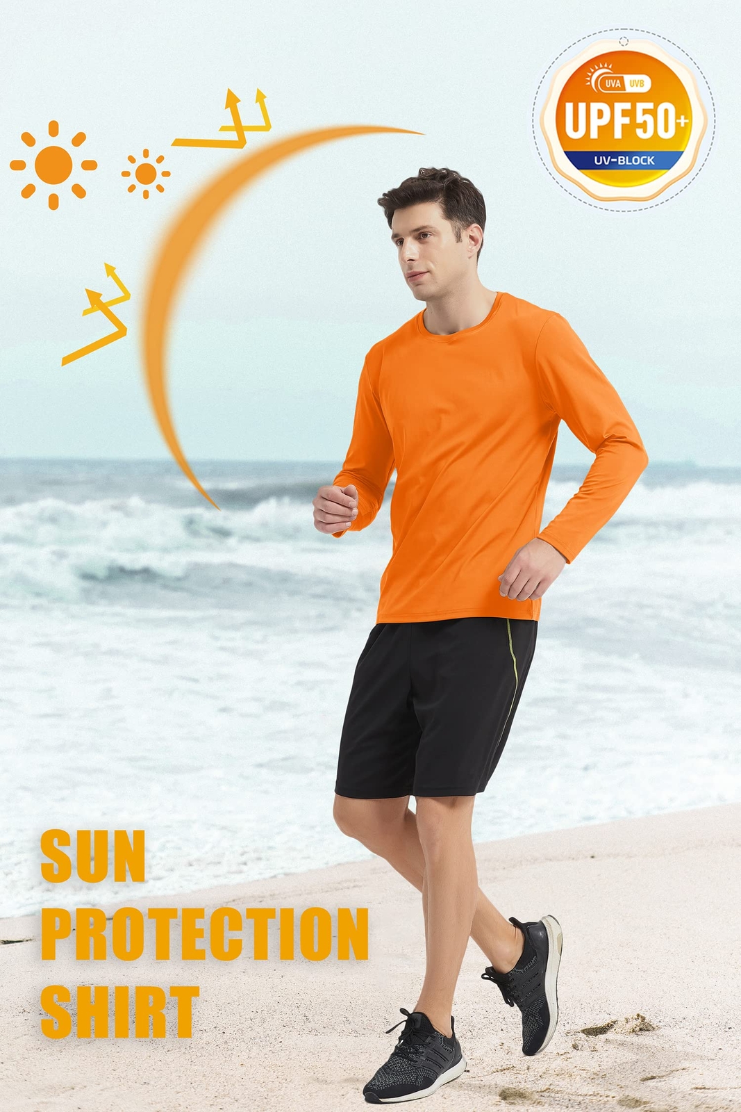 UPF50+ Men's Long Sleeve T-Shirt Skin Protection Quick Dry Performance Fishing T gallery