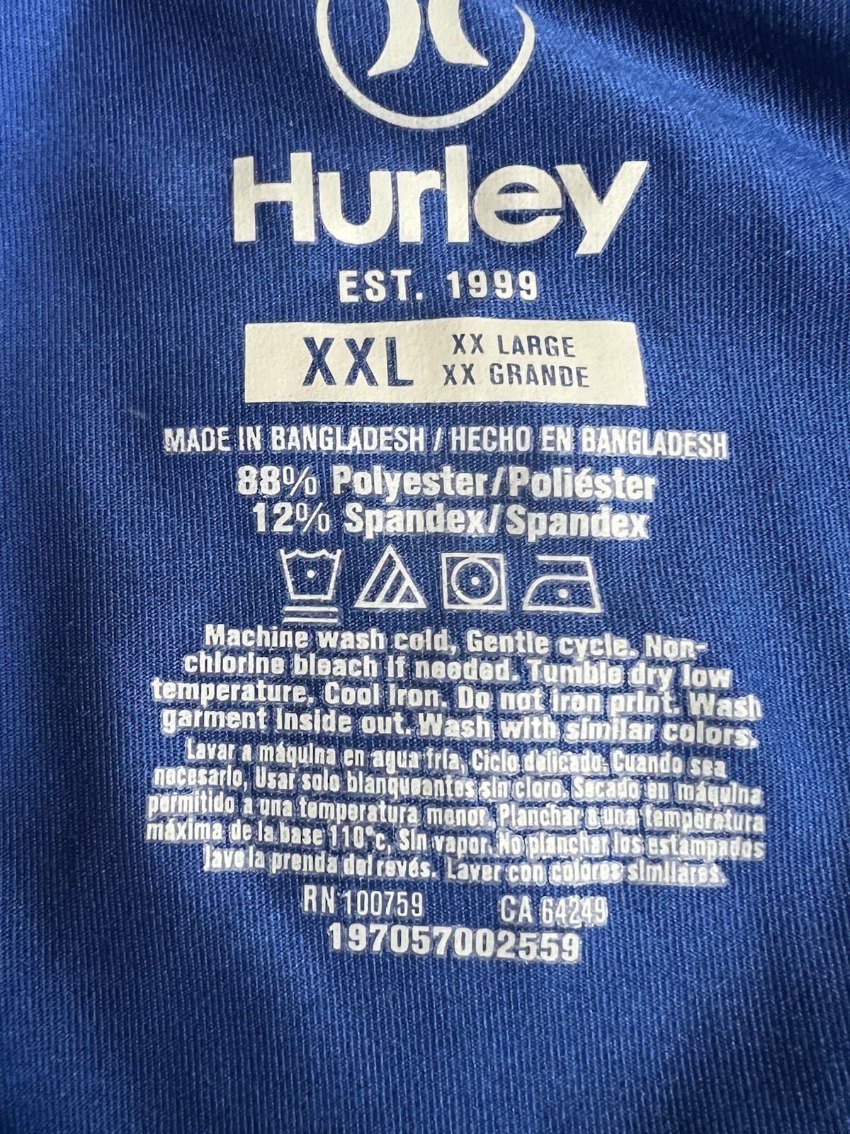 Hurley Set Of Men's Long Sleeve Stretch UPF Shirt XXL One Blue One Red NWOT❗️ gallery