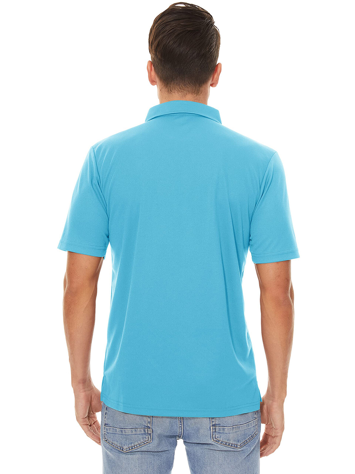 Men's Casual Polo Shirts Buttons Short Sleeve Quick Dry Outdoor Golf Sport Tops gallery