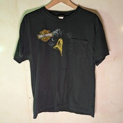 Harley Davidson Peterson’s Key West T-Shirt Size Large 2-sided Eagle 2014 Black