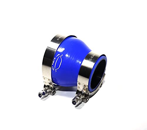 4-Ply Reinforced Reducer Silicone Hose Coupler 3″ Length With T 2″ to 3″ Blue