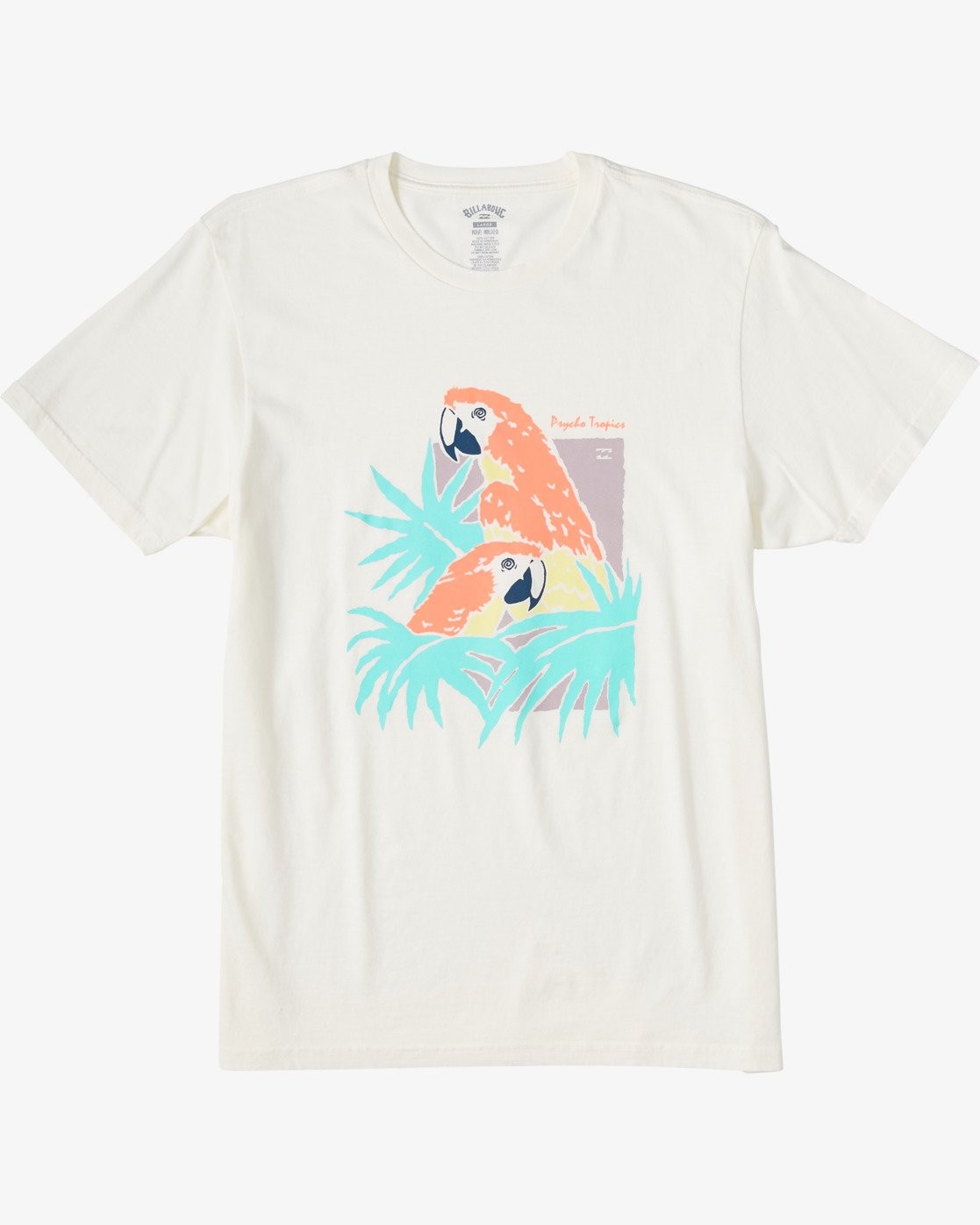 Billabong Men's Scarlet Short Sleeve Wave Washed T-Shirt Off White-Med & Large gallery