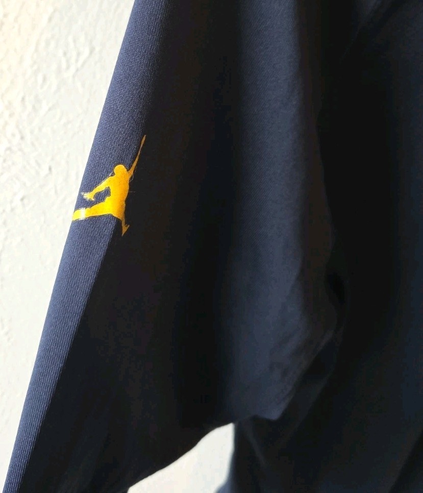 Michigan Wolverines Shirt Mens Large Blue Jordan Dri-FIT Long Sleeve Length +2 gallery
