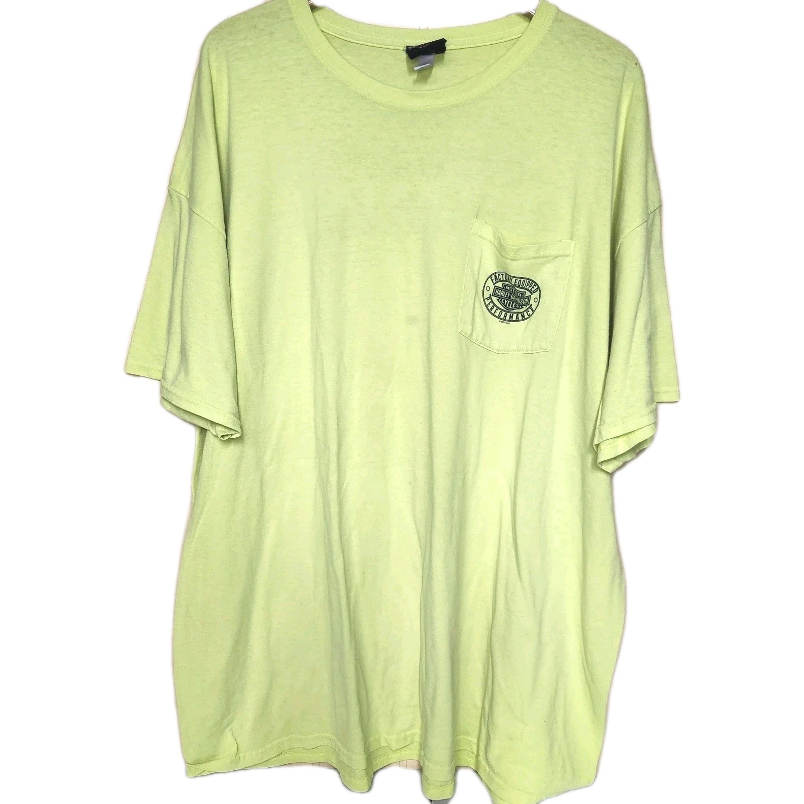 Harley Davidson Mens 3XL T Shirt Lime Yellow Hi Vis Fort Meyers Florida gallery