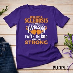 Multiple Sclerosis Awareness Orange Ribbon Women Kid Unisex T-shirt