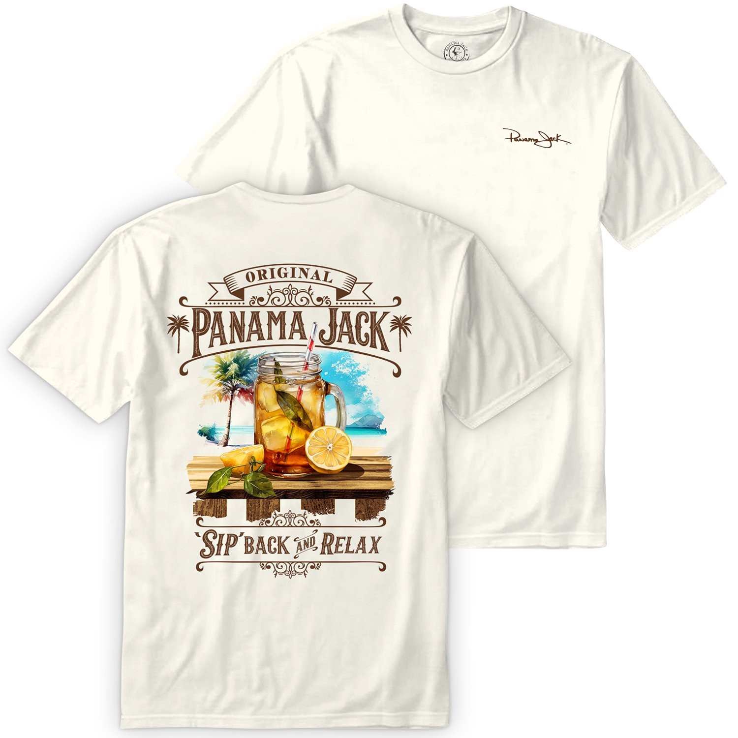 Panama Jack Sweet Tea T-Shirt, Lightweight, Breathable, 100% Combed Cotton gallery