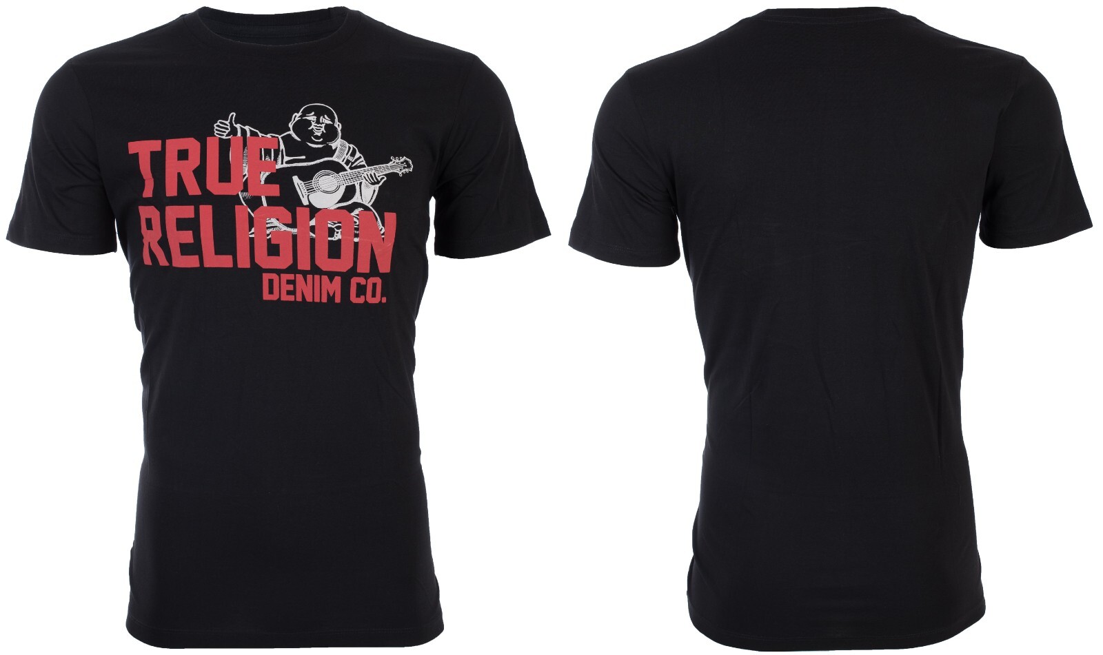 $69 TRUE RELIGION Black BUDDHA APPROVED Short Sleeve Designer Graphic T-shirt gallery