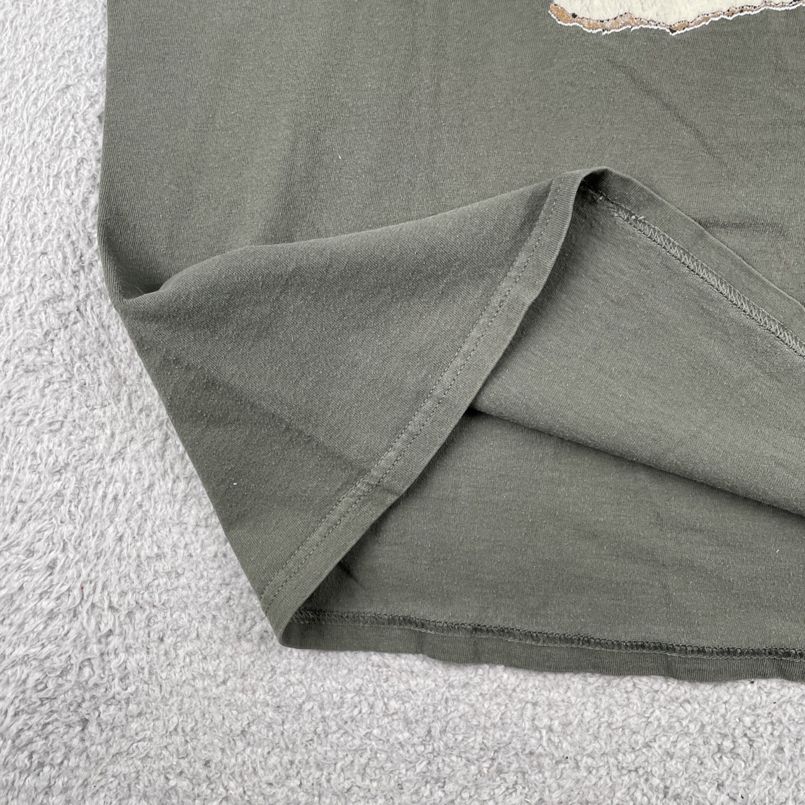 Vtg Tultex Olive Green XL Shirt Live2Play.com Skier Back Graphic Mountain Y2K gallery