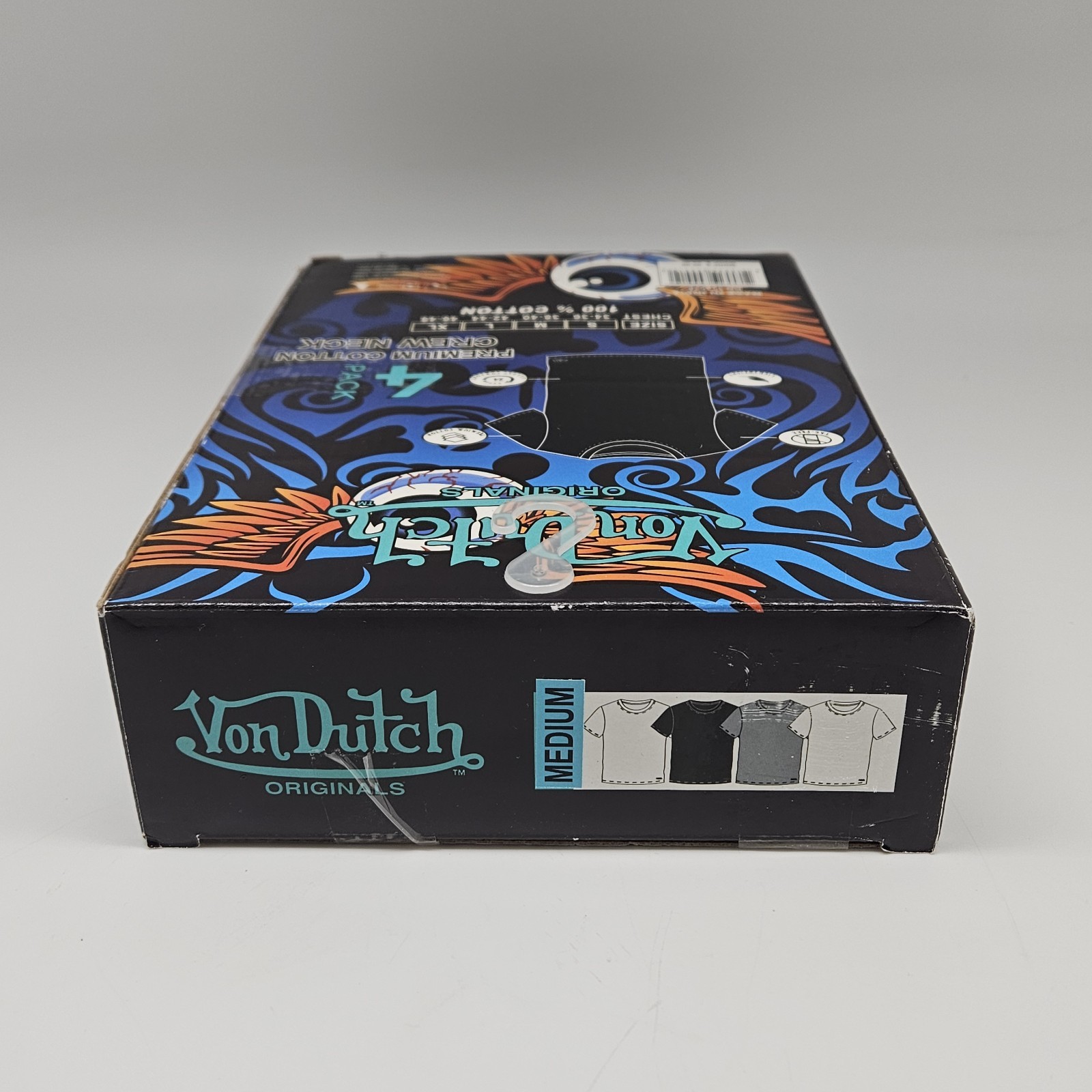 4 Pack VON DUTCH White Gray Black Cotton Crew Neck T-Shirt Set Men's S M L XL gallery
