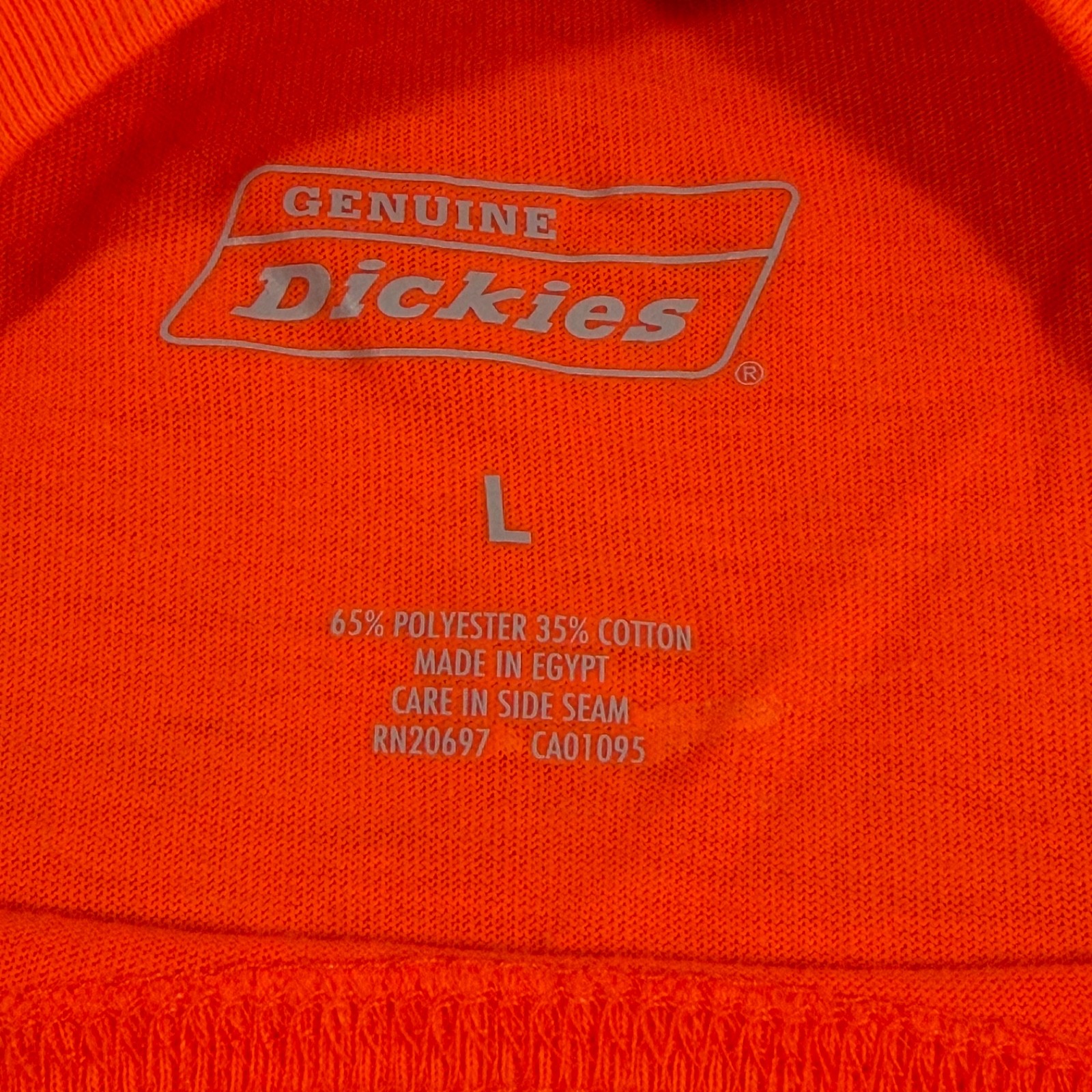 Dickies Create A World Without Bullying Orange Pocket T-Shirt Large Short Sleeve gallery