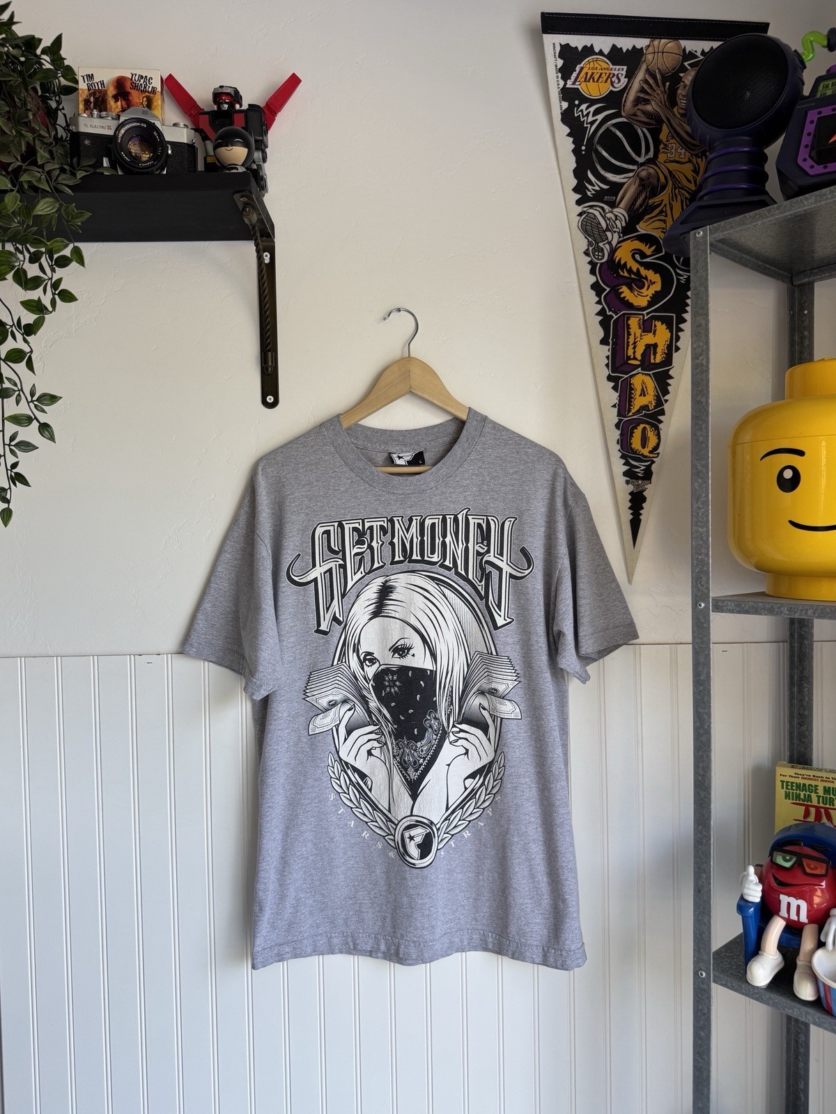 Y2k Famous Stars & Straps “Get Money” T-Shirt SZ Lg gallery