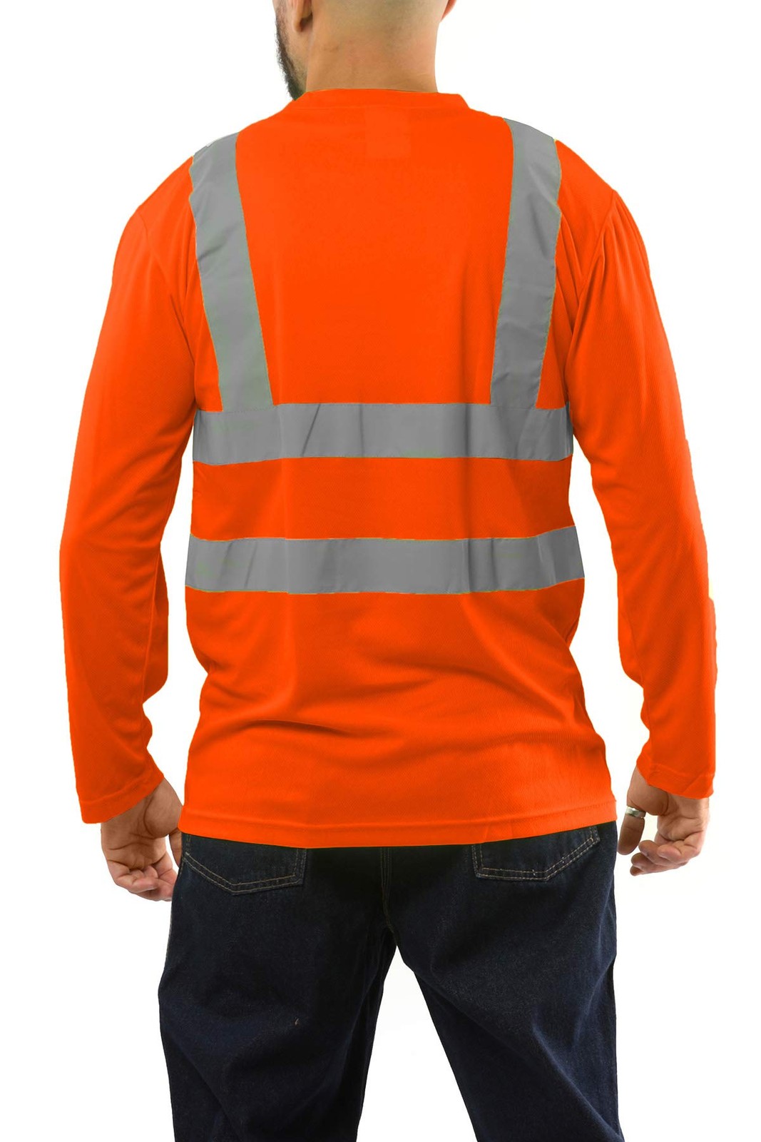 100% Polyester ANSI Class 2 Compliant High Visibility Long Sleeve Safety Shir... gallery