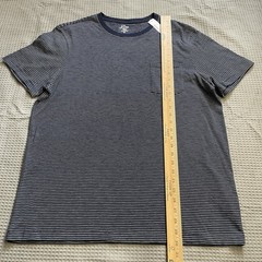 New J.Crew Slub Jersey Stripe Pocket Tee Shirt XL Mens Navy Blue Cotton