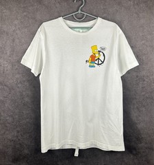 Off-White c/o Virgil Abloh The Simpsons Bart Peace Man T-Shirt White Size L SS19