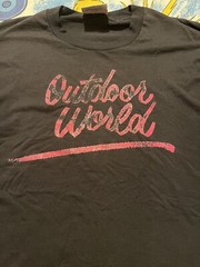 Vintage Outdoor world Tshirt Single Stitch 80s 90s Single Stitch Faded 50/50 Vtg