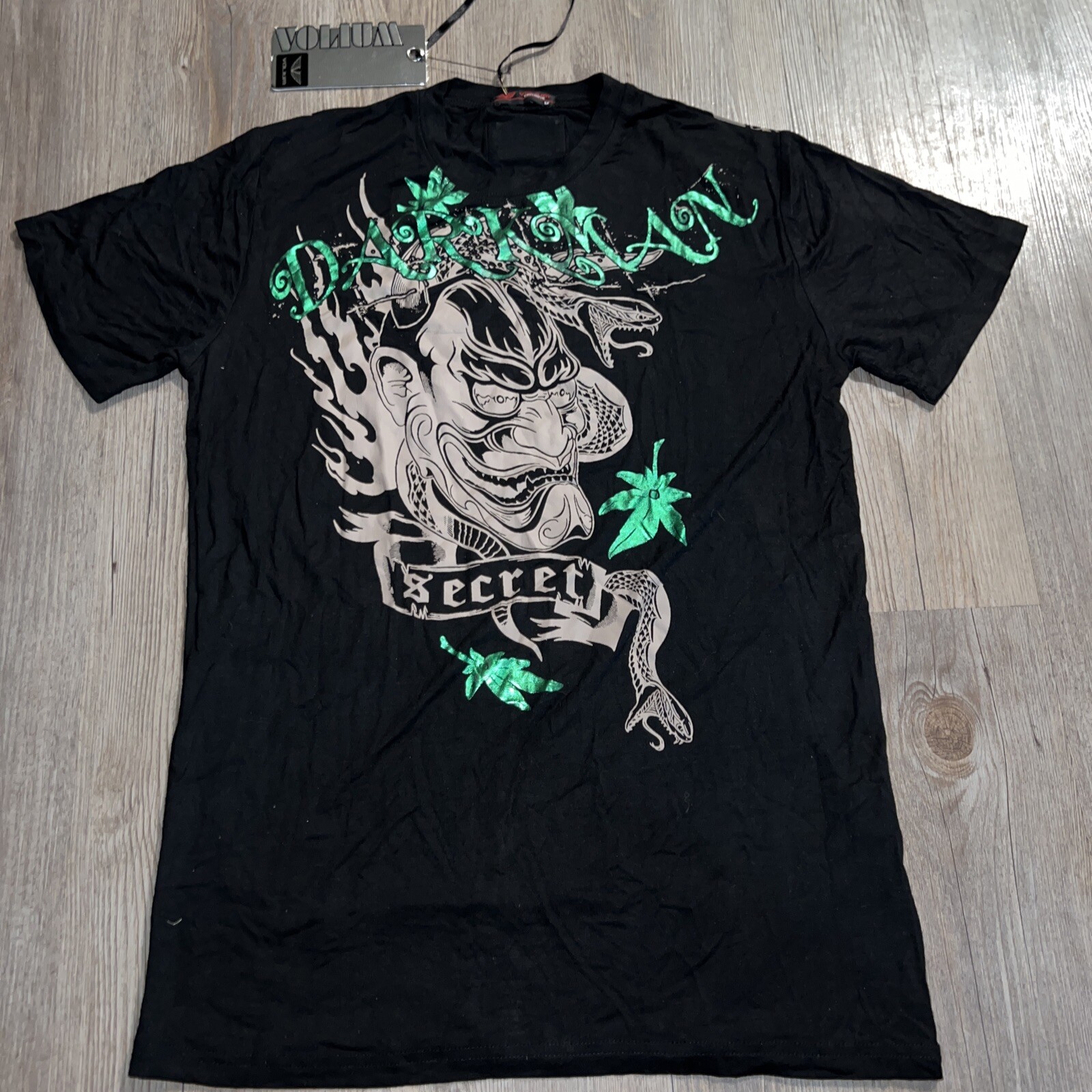 Vintage T-Shirt marijuana weed Dark Man Snakes Graphic Tee Size M Double Sided gallery