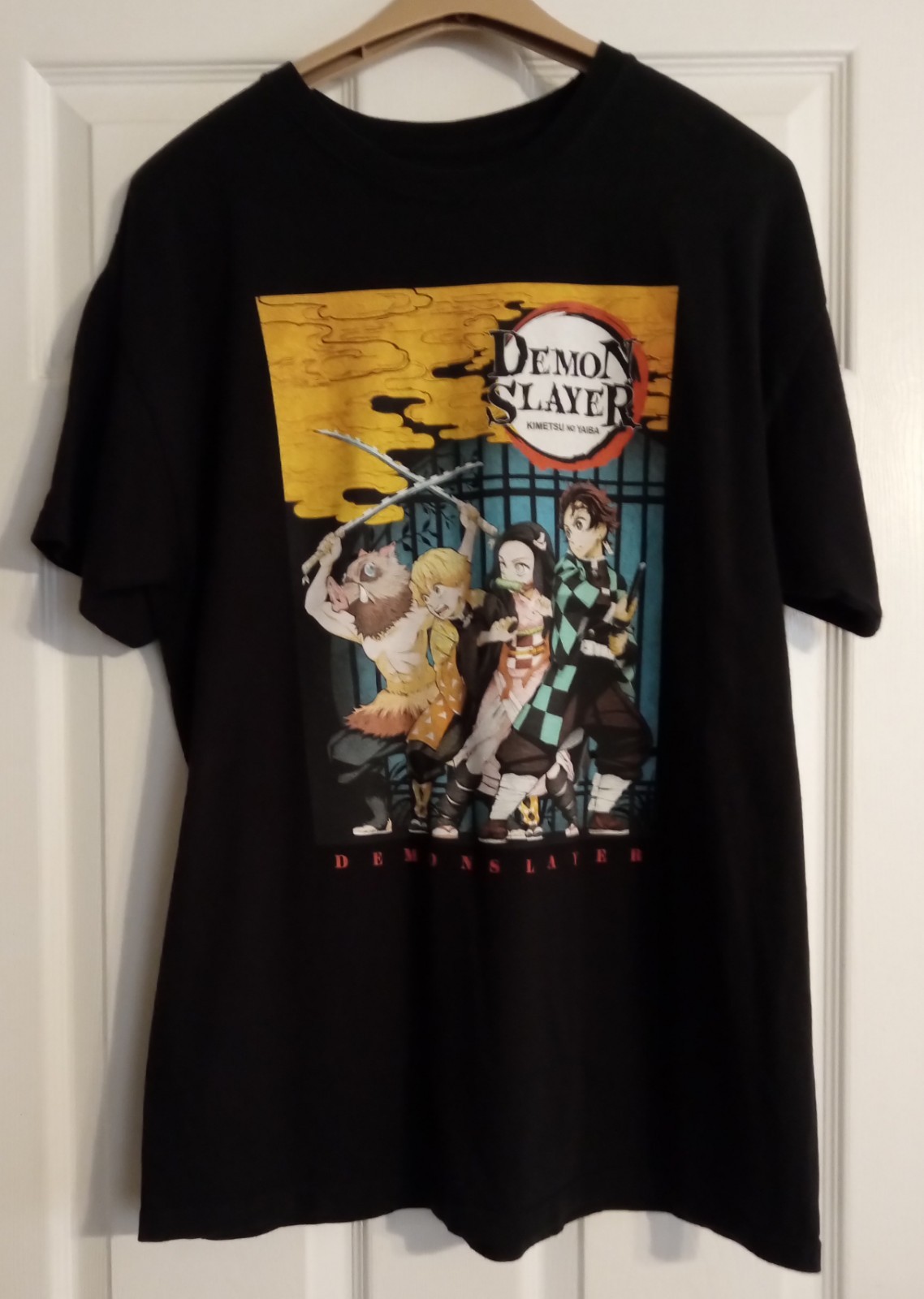 Demon Slayer Black T-shirt. Adult Size Large. Manga gallery