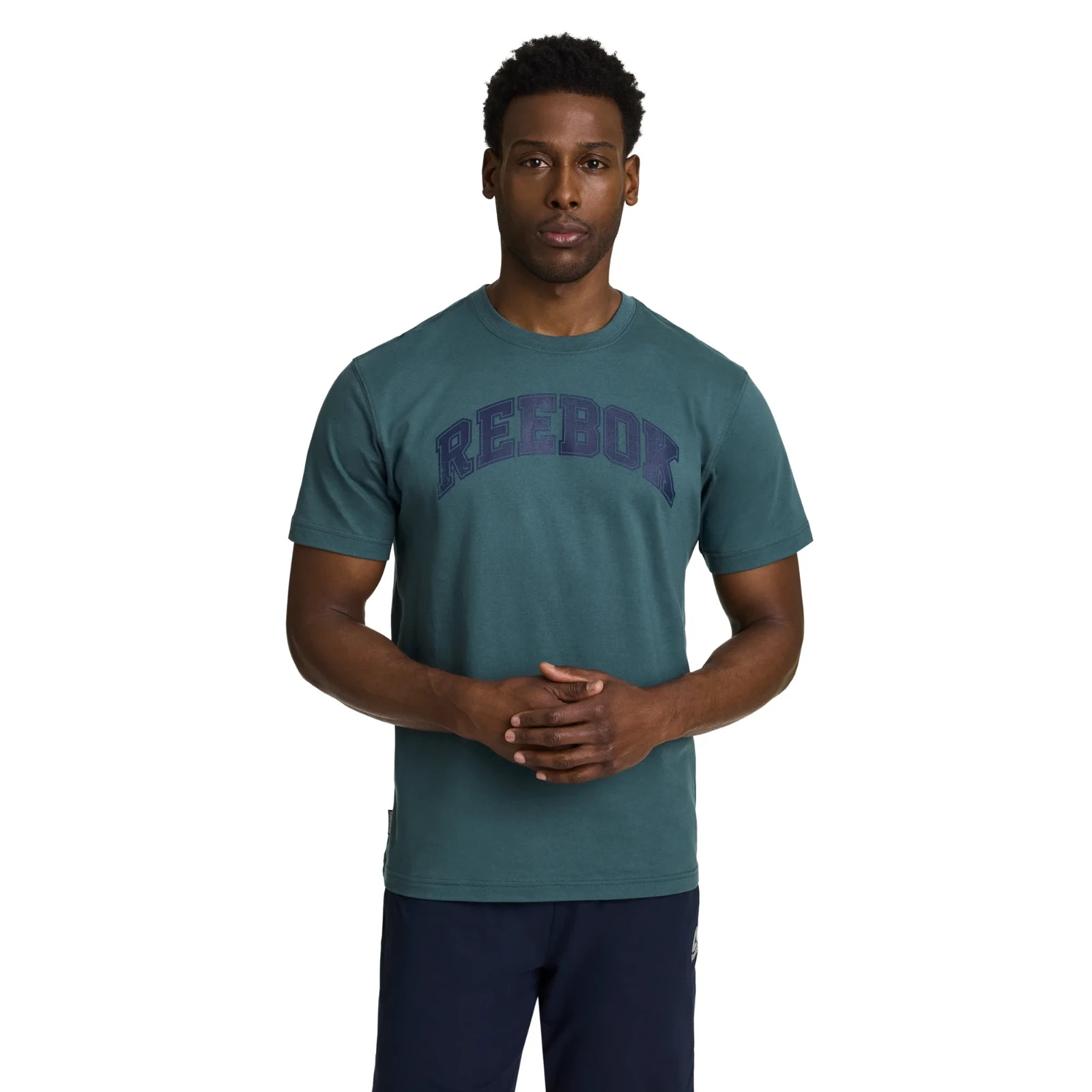 Reebok Men's Graphic Tee Shirt Balsam Green Size Large L Crew Neck Athletic New gallery