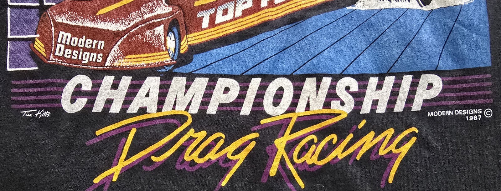 Vtg 1987 IHRA Hot Rod Championship Drag Racing Medium M Long Sleeve T-Shirt USA gallery