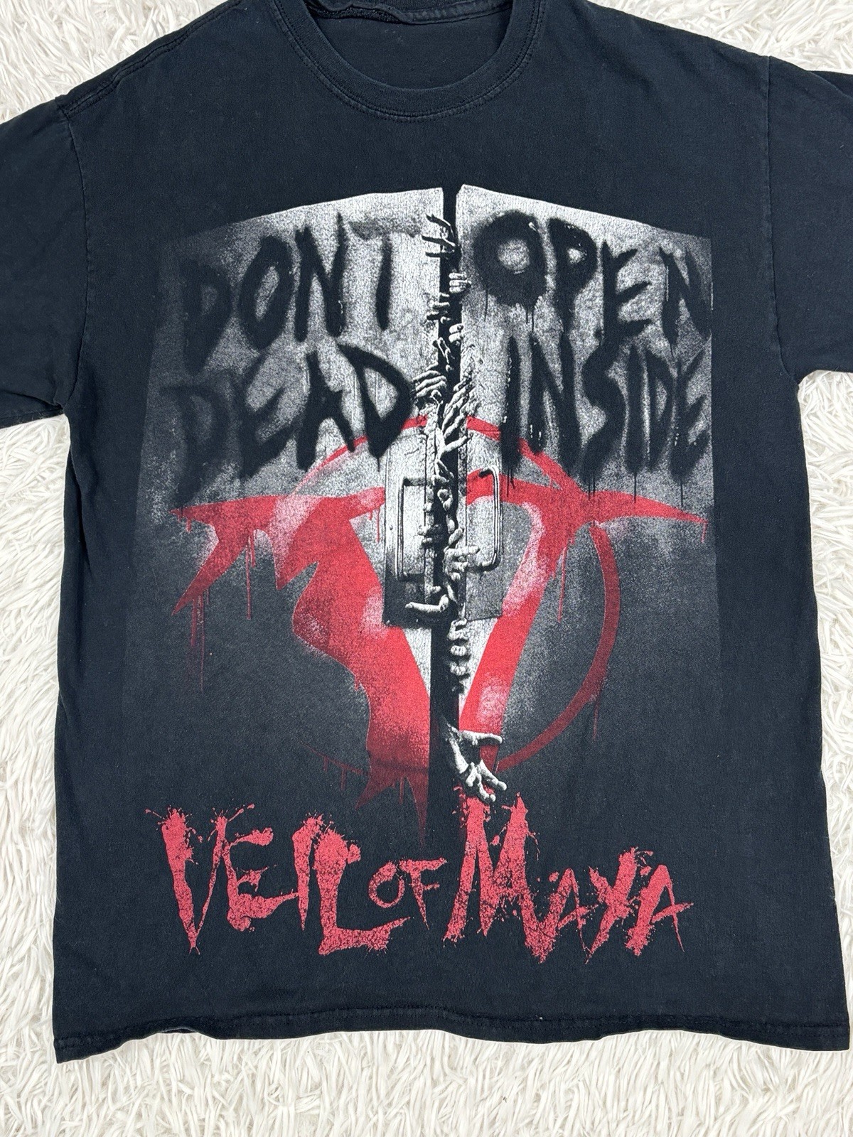 Veil of Maya Shirt Small Black The Walking Dead Don't Open Dead Inside Band Tee gallery