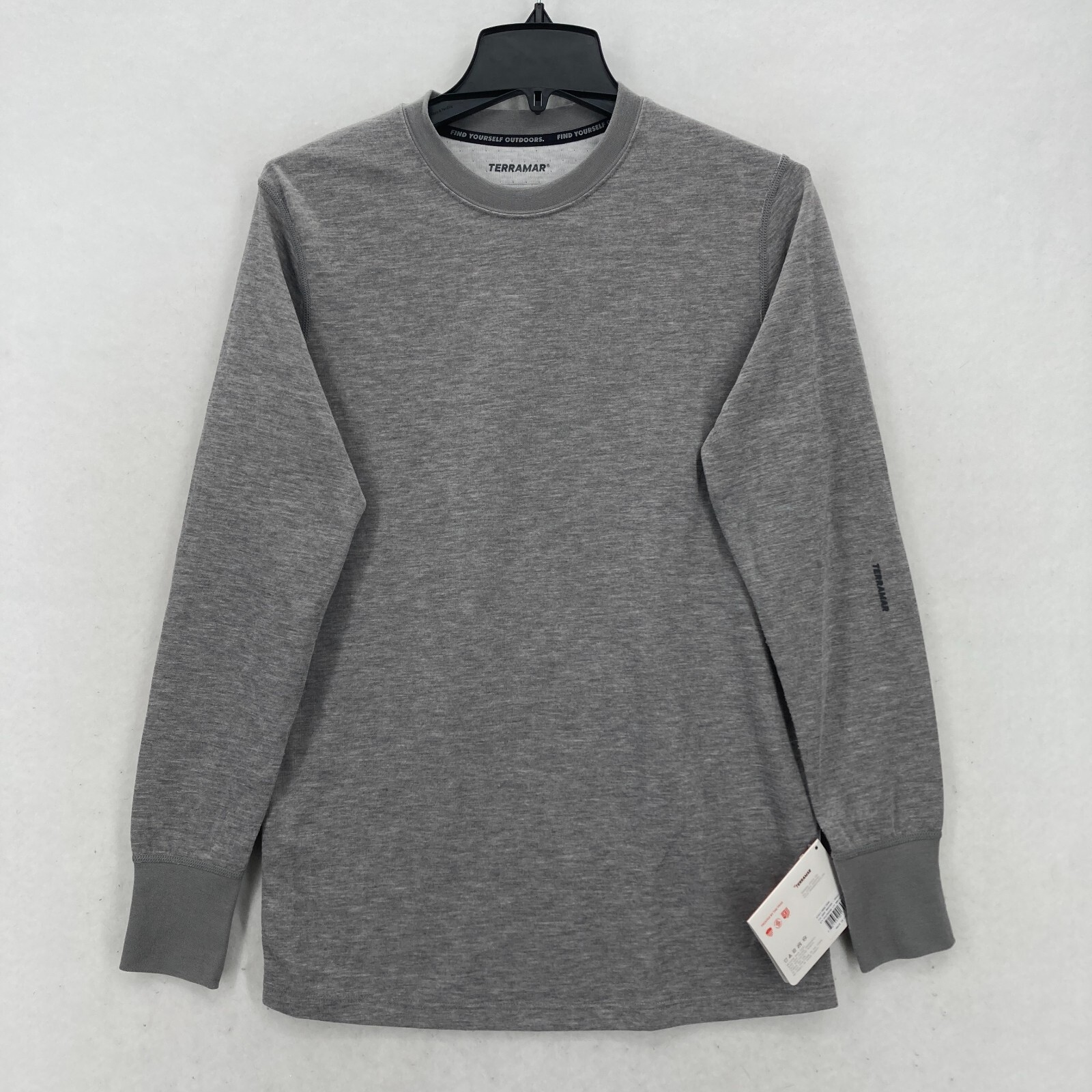 Terramar Heavyweight Merino Wool Thermal Crew Shirt Mens Small Gray Hiking Camp gallery