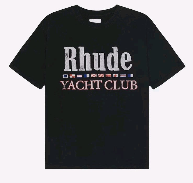 Rhude Flag Tee Vintage Black Sz Large gallery