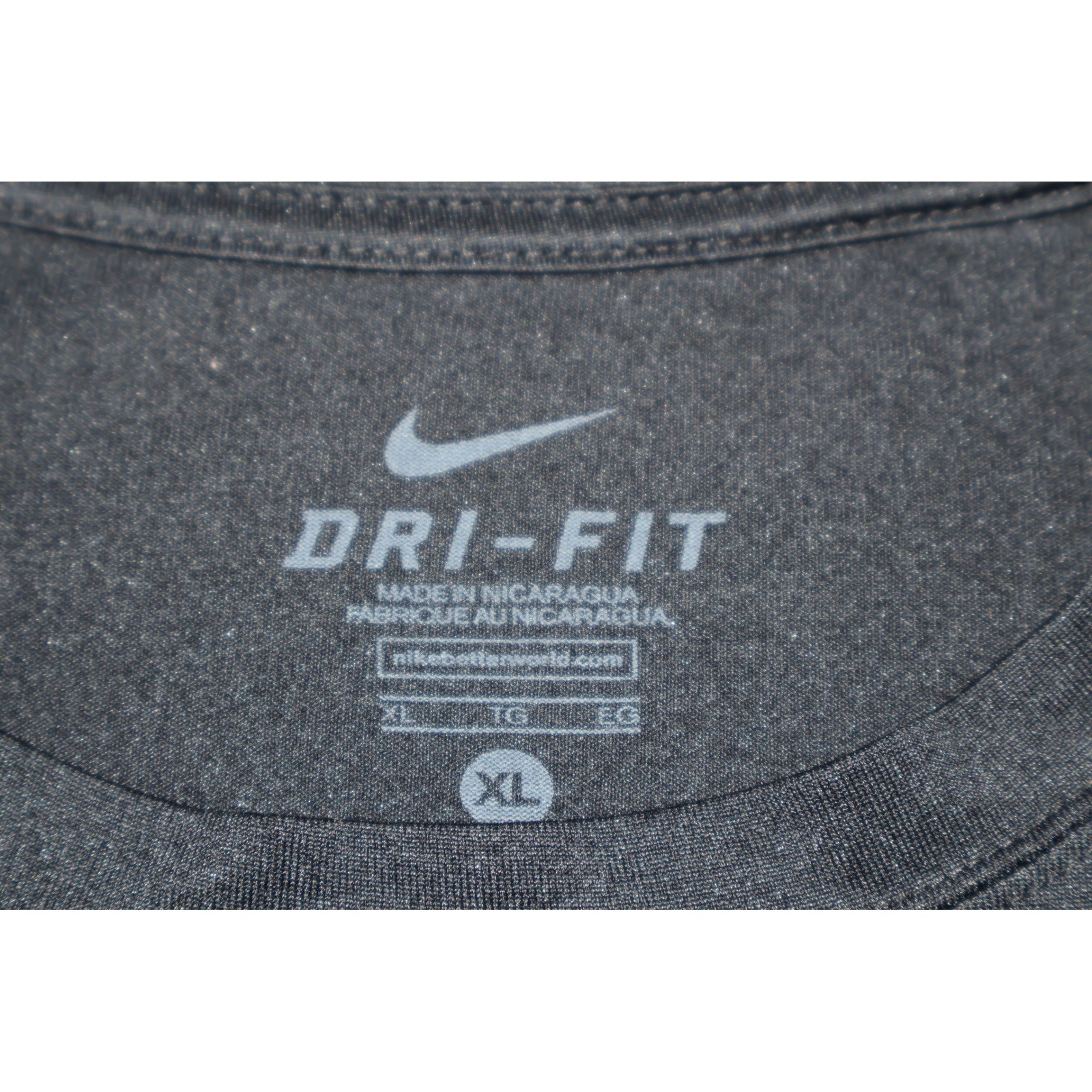 Nike Dri-FIT Gym Shirt Mens XL Black Workout Swoosh Performance Tee Polyester gallery
