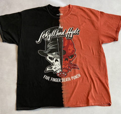 Five Finger Death Punch Black Orange Split Jekyll and Hyde 5FDP Men’s Large