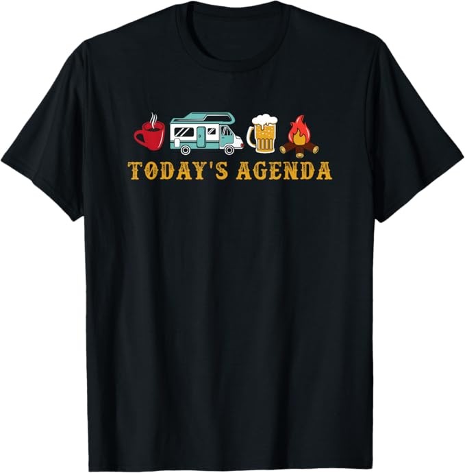 Motorhome RV Camper RV Camping Lover Agenda Unisex T-Shirt gallery