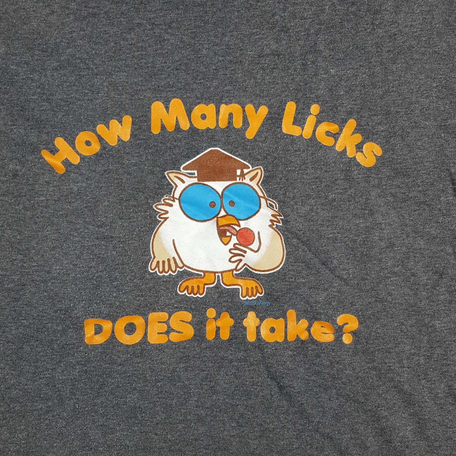 Vintage Y2K How Many Licks Tootsie Pop Candy Ringer Size S Owl Retro T Shirt gallery