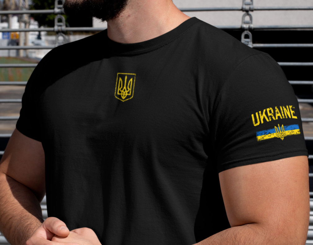 Ukrainian T shirt, Ukraine T shirts, Zelensky Tshirt, Ukraine Trident Logo Tee gallery