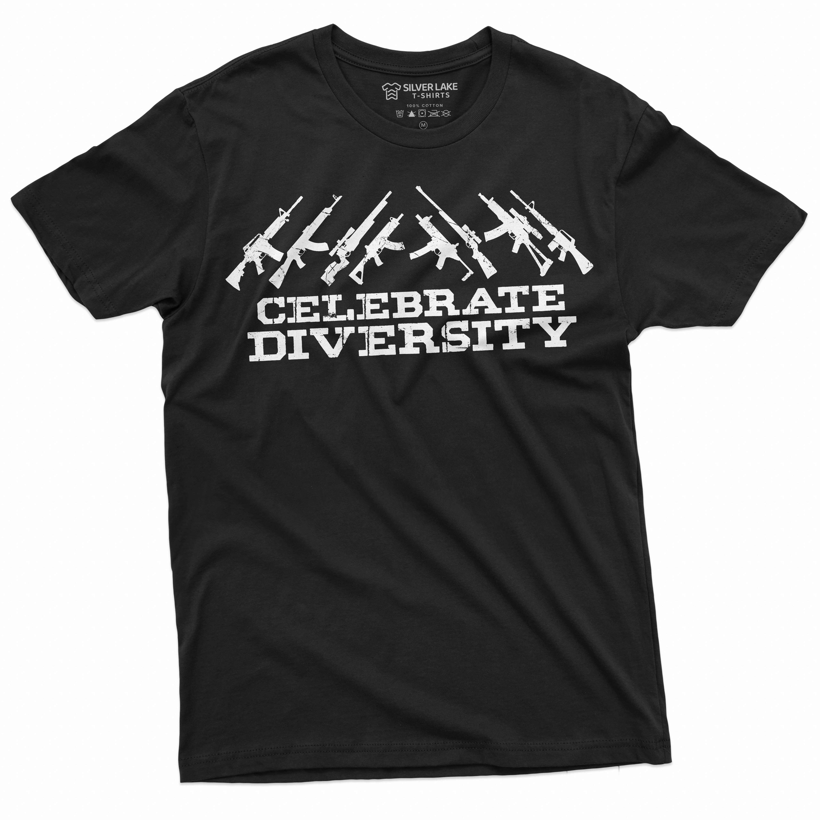 Men’s Celebrate Diversity Guns Riles Tshirt Pro 2nd Amendment constitutional tee
