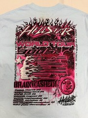Hellstar Brainwashed World Tour 3005 Graphic T-Shirt Light Blue Size L