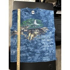 Vintage Rainforest Cafe Wolf Nature Graphic Tee Size XXL Front & Back Graphics