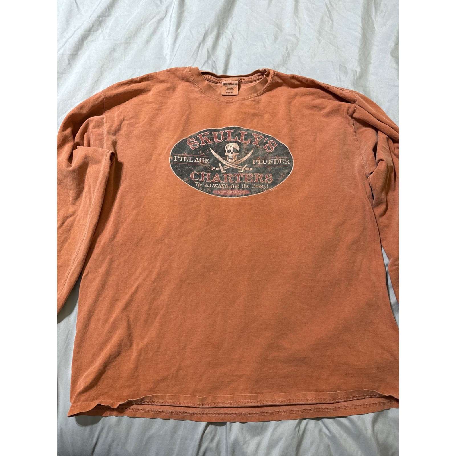Skully's Charters Pillage & Plunder New Orleans Pirate Graphic Long Sleeve gallery