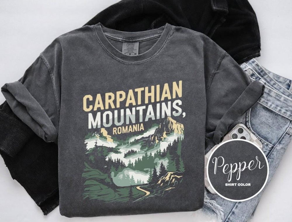 Old School Carpathian Mountains Shirt Travel Gift Romania Trip Lover Tee