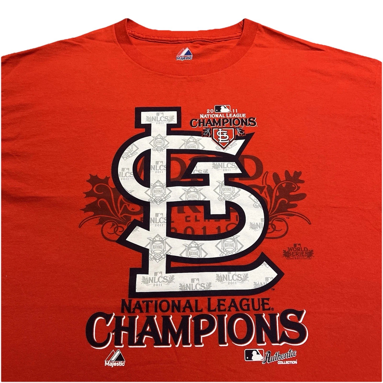 St Louis Cardinals 2011 NL Champions T Shirt XL Majestic Red gallery