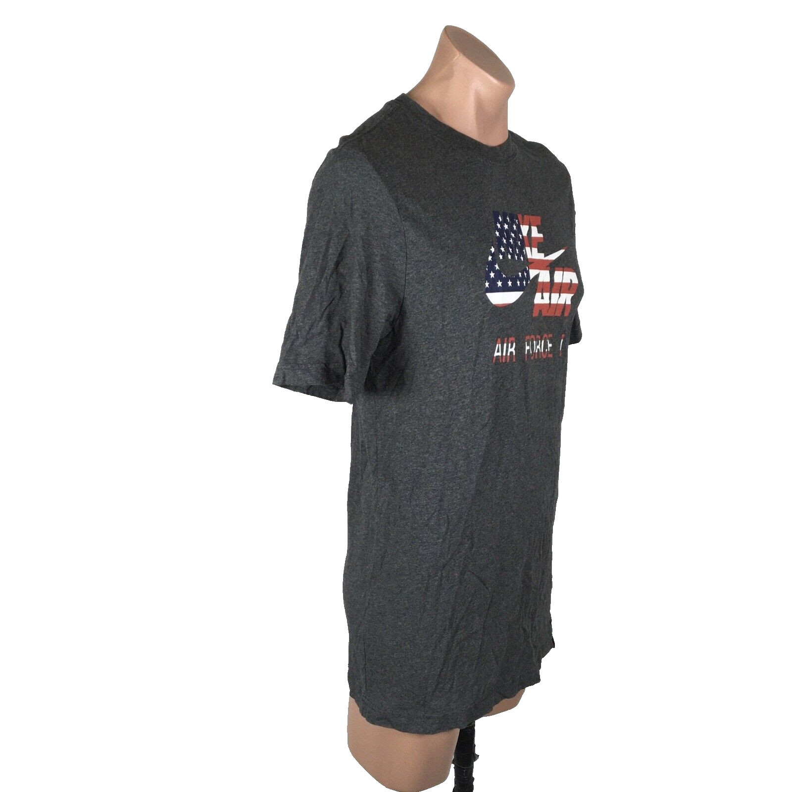 NIKE AIR - Air Force One- Patriotic Red white blue spell out SWOOSH Logo Gray L gallery