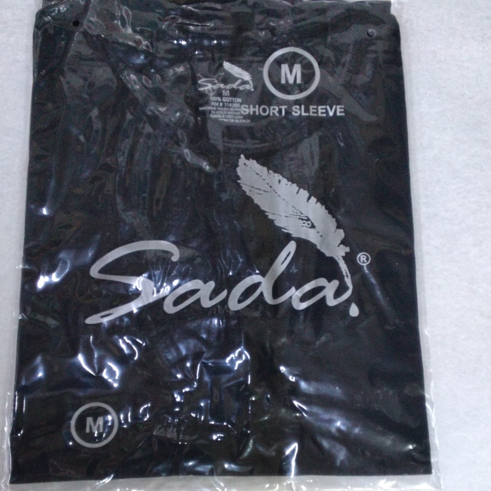 Sada Men's Black M Cotton Knit Crew Neck Short Sleeve T-Shirt gallery