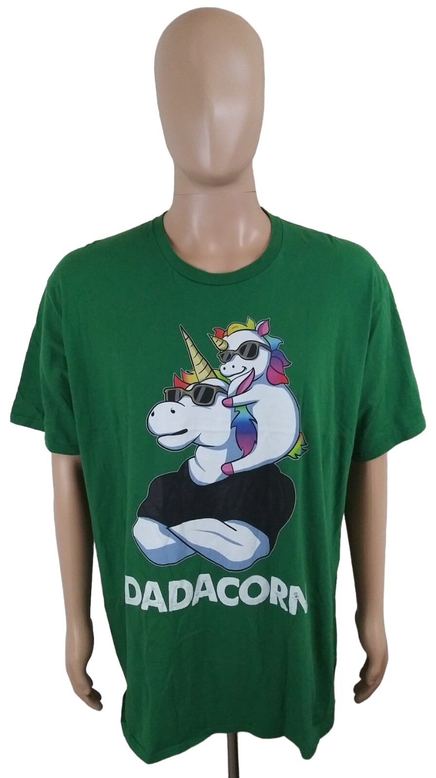 Port And Company Dadacorn Muscle Unicorn Green Cotton T Shirt Size 3XL gallery
