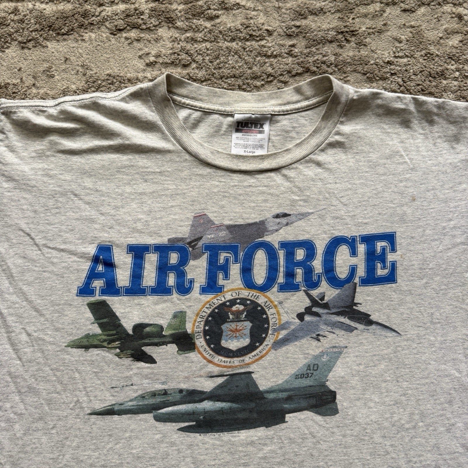 Vintage 90s Tultex United States Air Force Tee Men’s XL Military USAF Jets USA gallery