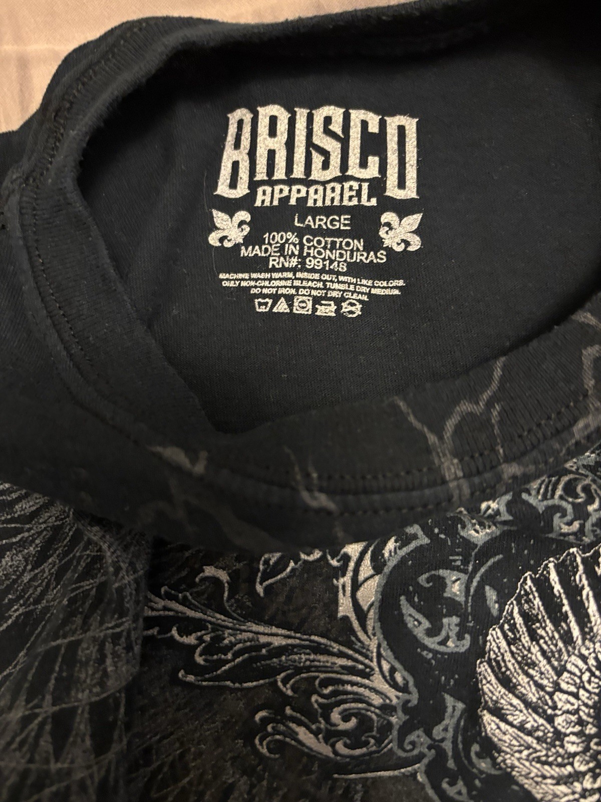 BRISCO APPAREL SKULL KING TSHIRT SIZE L USED gallery
