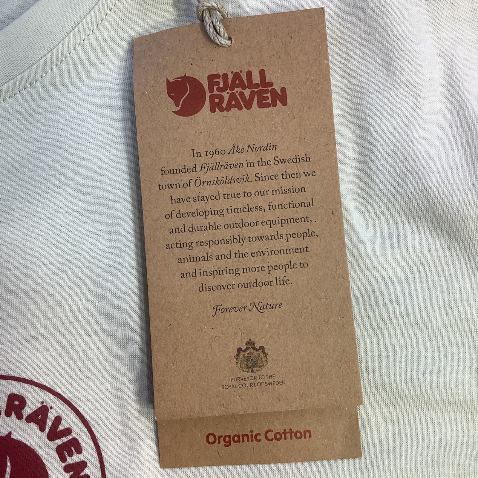 Fjallraven 1960 Logo T-shirt Mens Chalk White Organic Cotton Tee Size XL NWT gallery