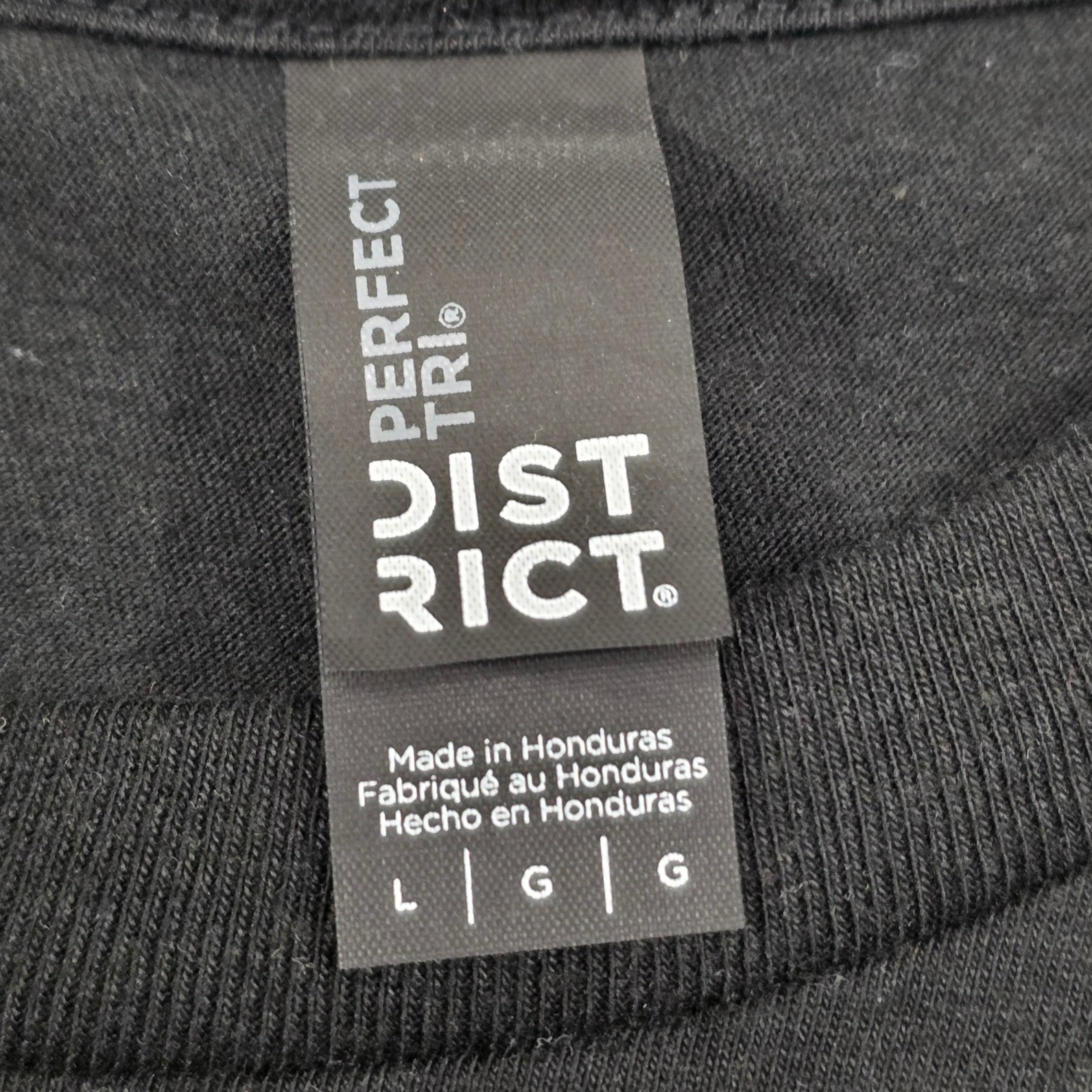 District Perfect Tri Tee Mens Large Black Short Sleeve Crewneck T-Shirt DM130 gallery