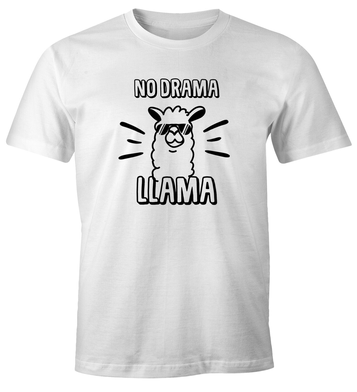 Men’s T-Shirt No drama Llama slogan sayings quote fun shirt Moonworks ®