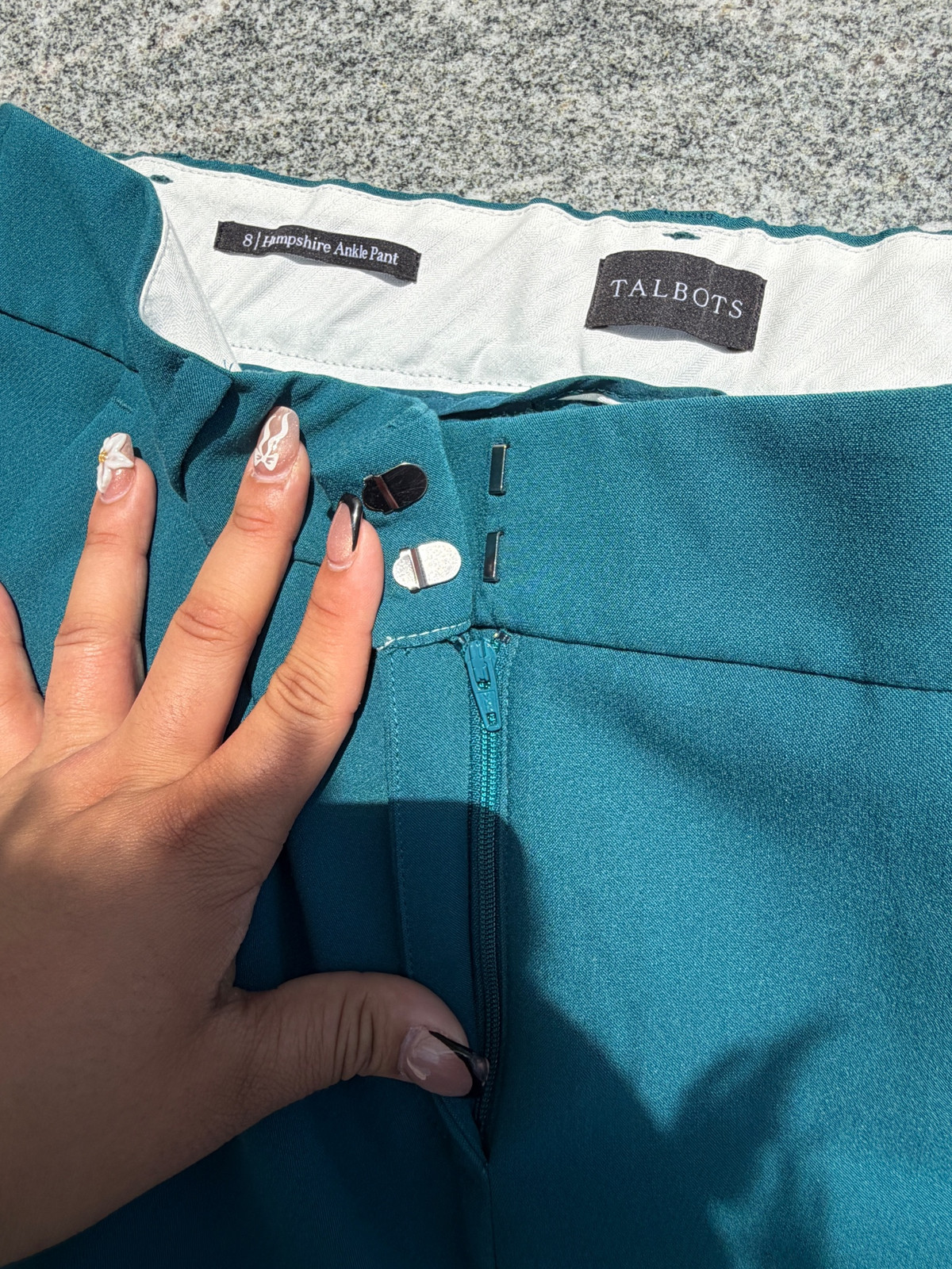 Vintage 1980s Teal Trousers Supermodel Style Minimalist Unisex gallery
