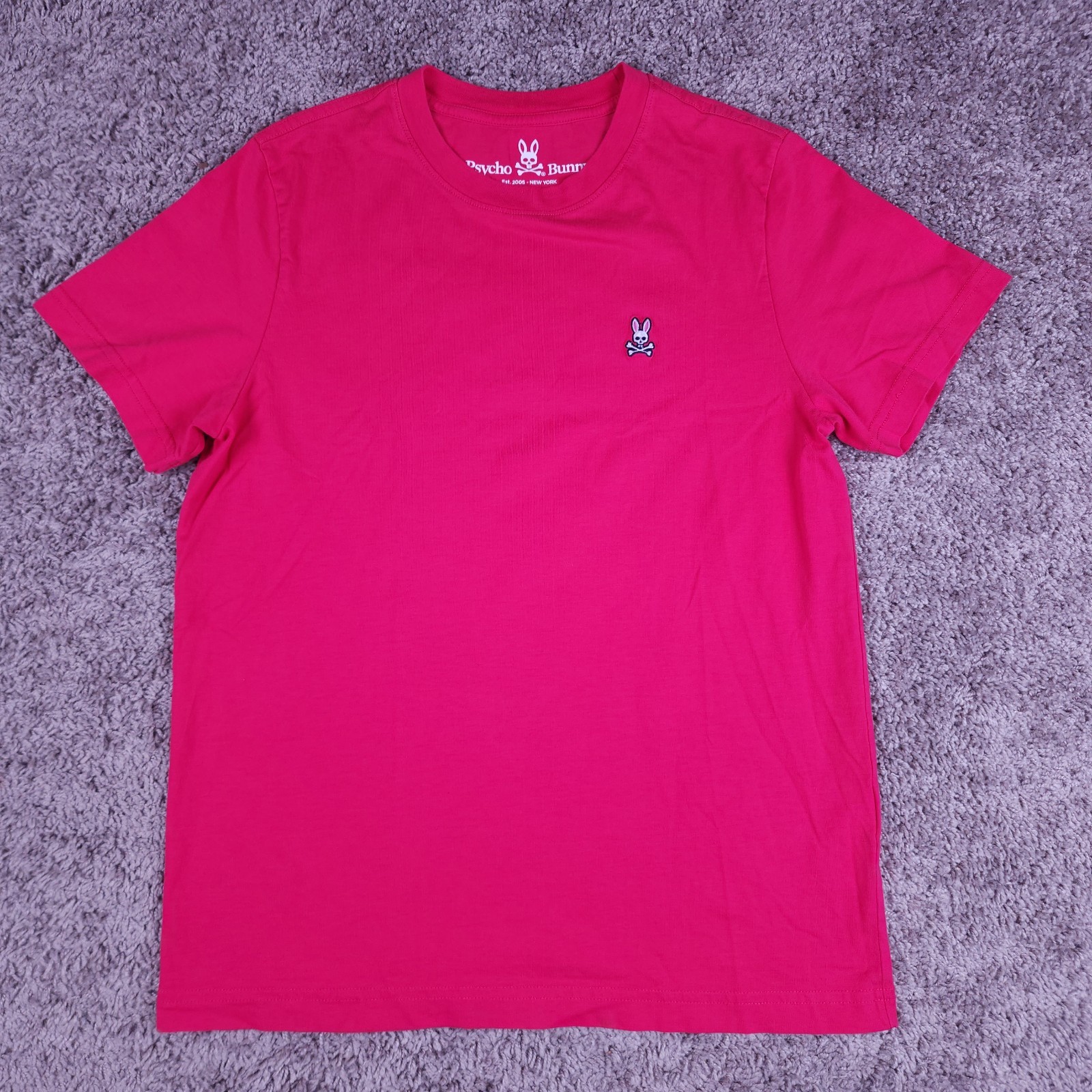 Psycho Bunny T-Shirt Mens 3 Medium Pink Pima Cotton Logo Tee Peru Casual Soft gallery