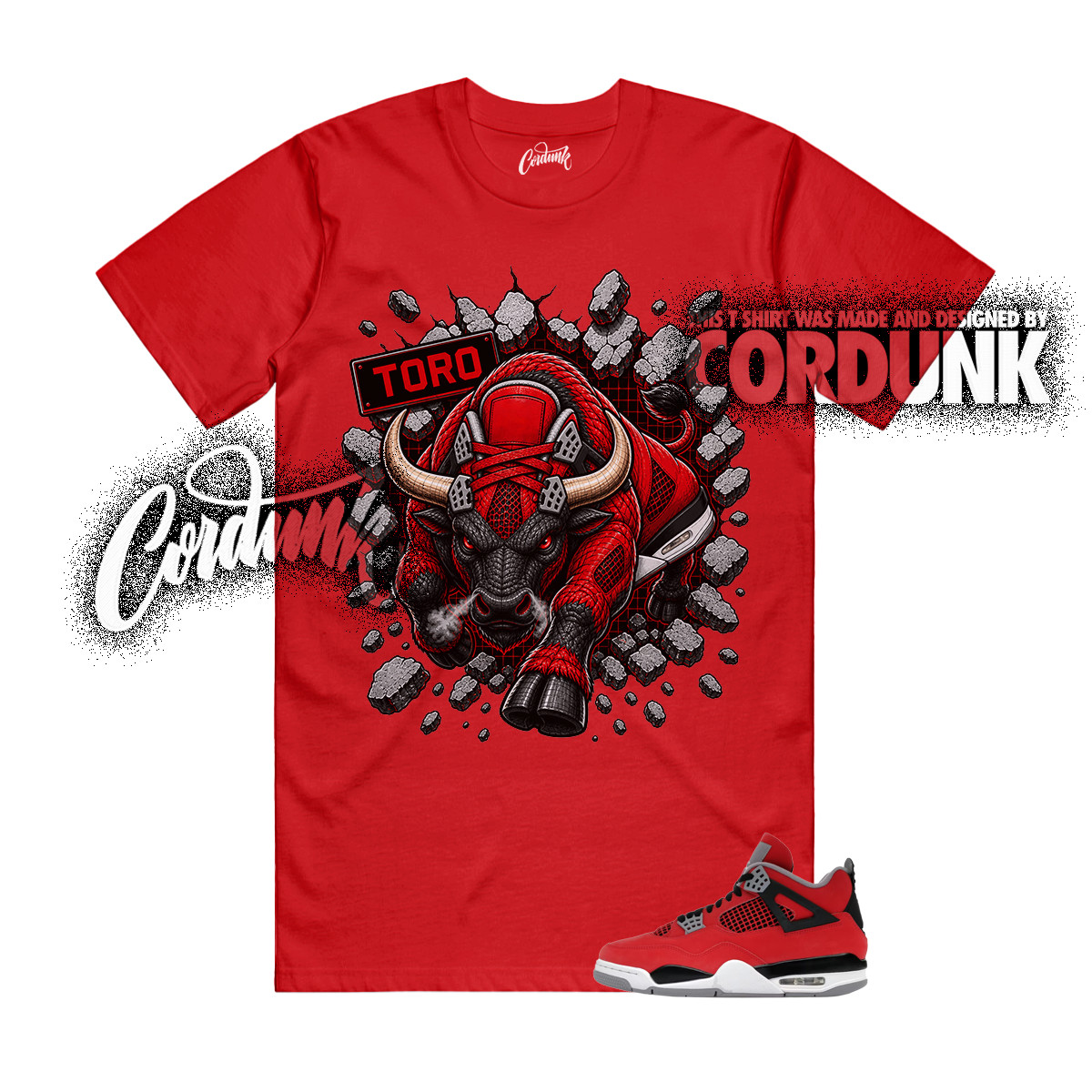 4 Toro Bravo Fire Red White Black Cement Grey 2026 T Shirt Match TORO1 gallery
