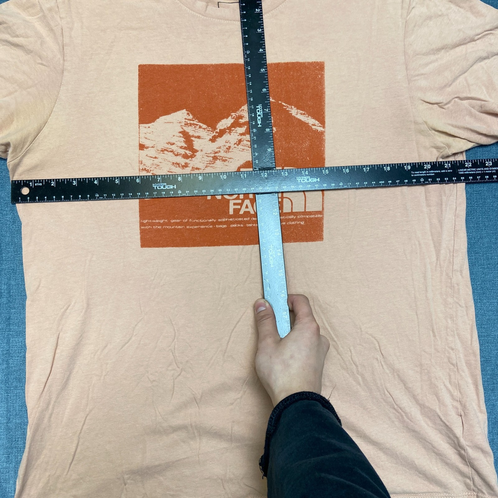The North Face T-Shirt Mens Large Light Peach Half Dome Graphic Cotton Travel gallery