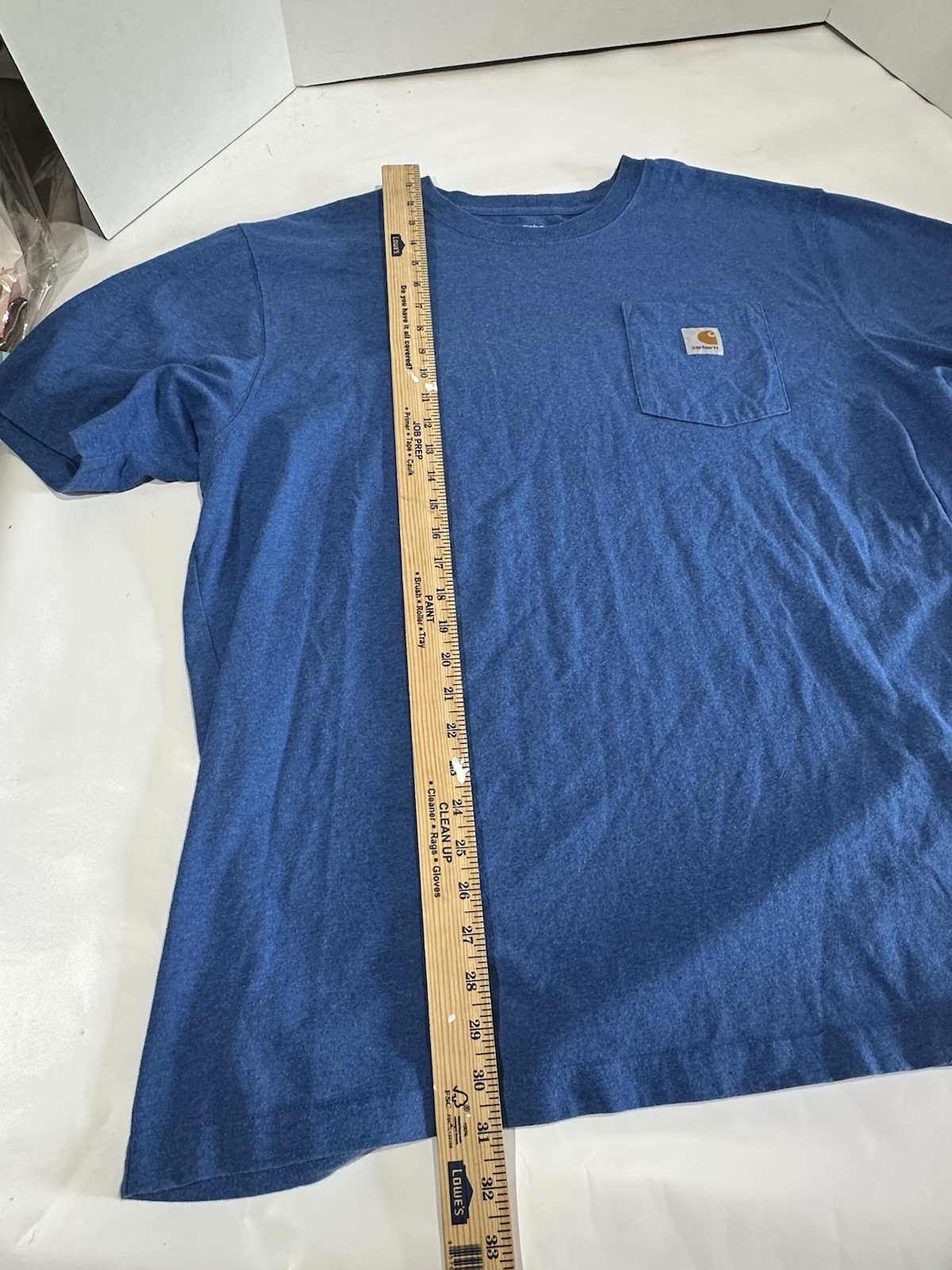 Carhartt Mens XL T-Shirt Loose Fit Blue Pocket gallery